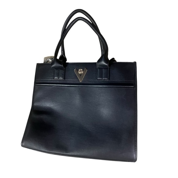 Valentino Orlandi Handbags - Valentino Orlandi Large Satchel Black Crossbody Vegan Leather Purse NWOT Italy
